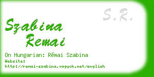 szabina remai business card