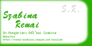 szabina remai business card